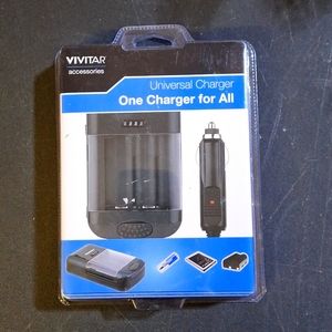 NEW! Vivitar Universal Battery Charger  - Rechargeable, Travel, Car, USB